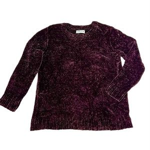 Deep Purple Knit Orvis Sweater - size XL